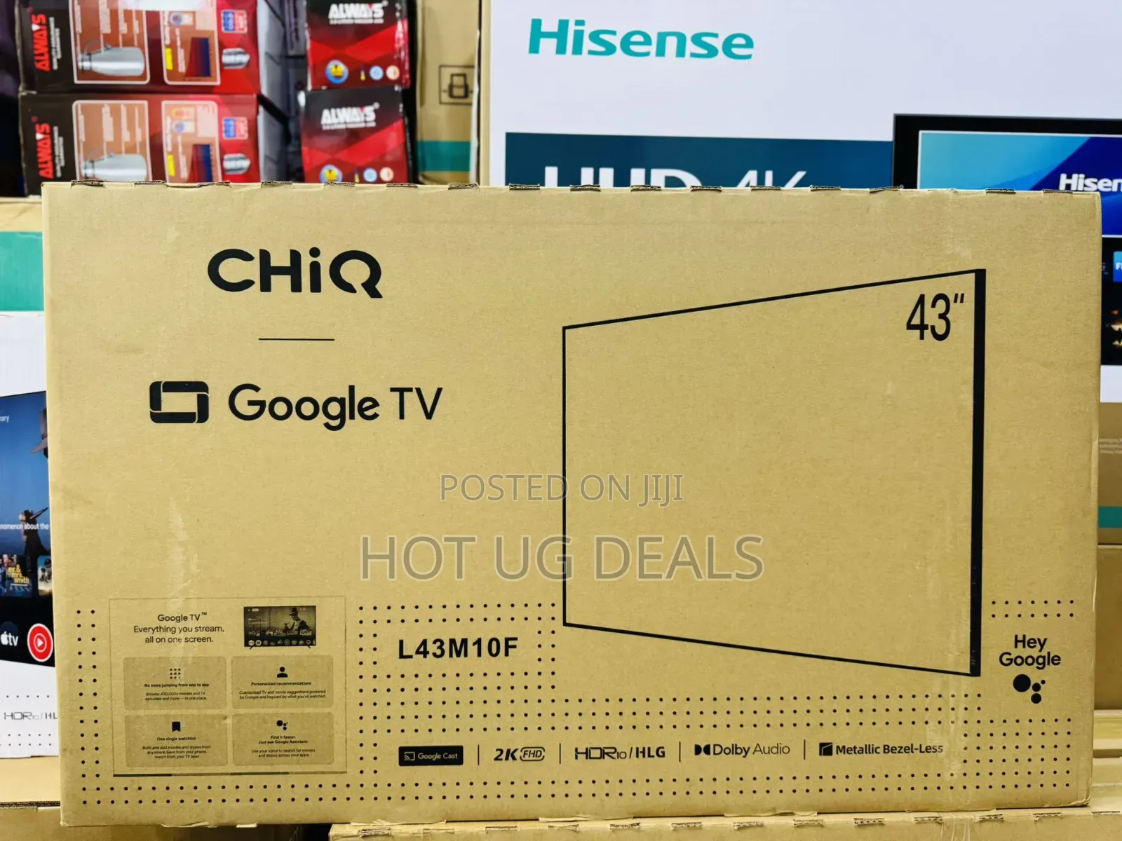 Chiq 43 Inch Frameless Smart Android Hd Led Tv -hey Google