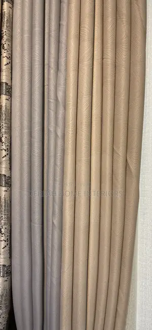 Cream Curtain and White Net Full Set