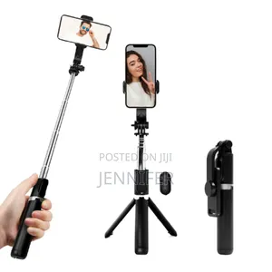 3 in 1 Extendable Selfie Stick With Phone Holder