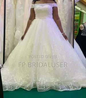 Wedding Dress for Hire Bead Off Shoulder