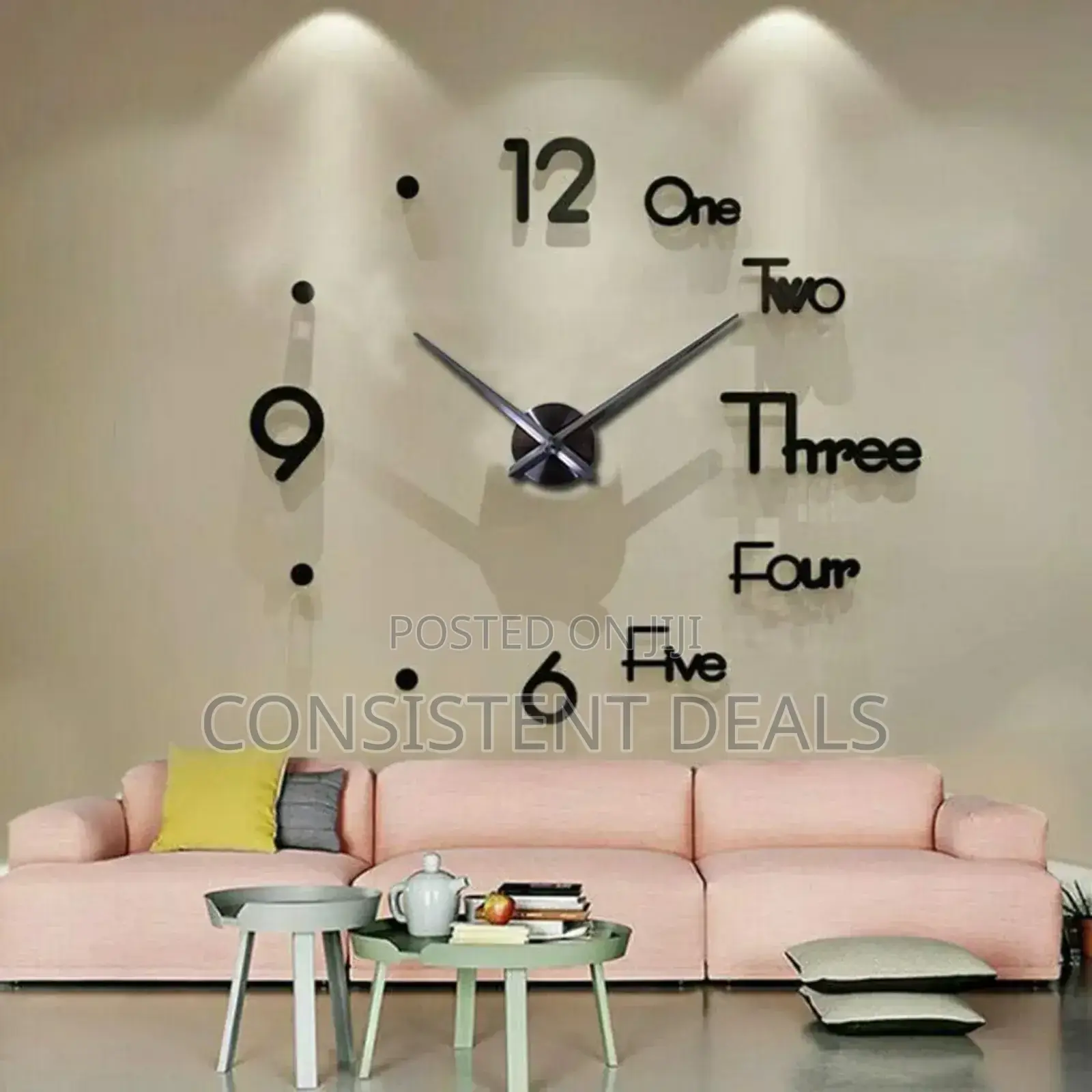 3d Modern Wall Diy Sticker Clock