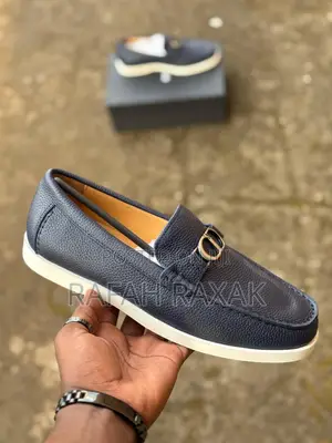 Men’S Classic Blue Christian Dior Leather Loafers