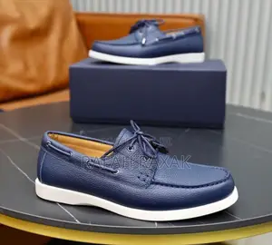 Original Men’S Blue/White Classic Dior Casual Lace Up Loafer