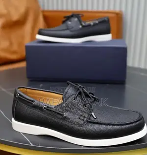 Original Black/White Smart Casual Lace Up Dior Loafers
