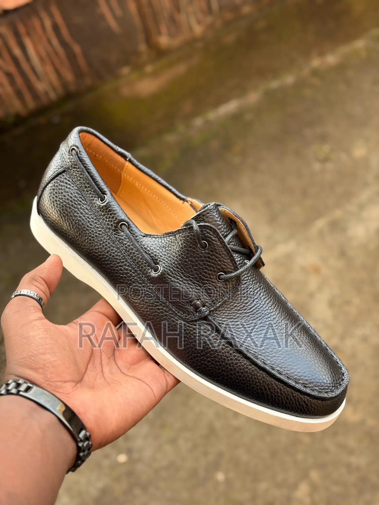 Original Black/White Smart Casual Lace Up Dior Loafers