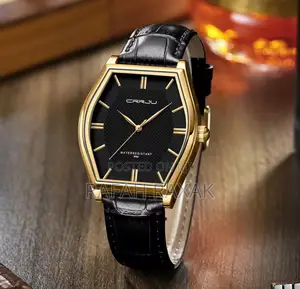 Original Classic Black Leather Crrju 5020 Wrist Watch