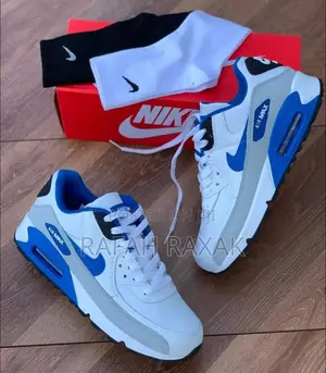 New Classic Nike Air Max 90 White/Blue/Grey Sneakers