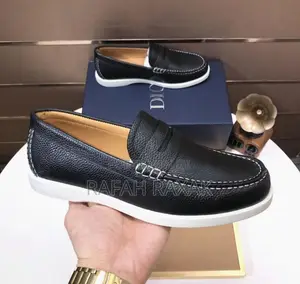 Men’S Super Classic Black/White Casual Dior Loafer Moccasins