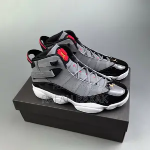 New Super Classic Grey/Black Air Jordan 6 Rings Sneakers