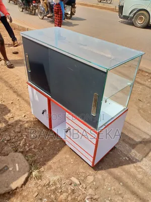Glass Display Counter With Board