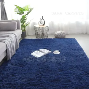 Fluffy Woolen Carpet/ Area Rug 1.5m By 2m- Dark Blue