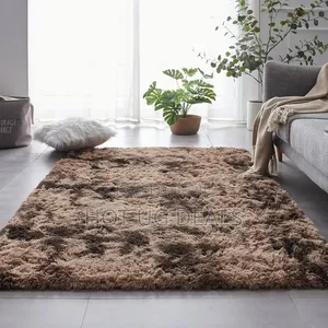 Fluffy Woolen Carpet/ Area Rug 1.5m By 2m- Patched Brown