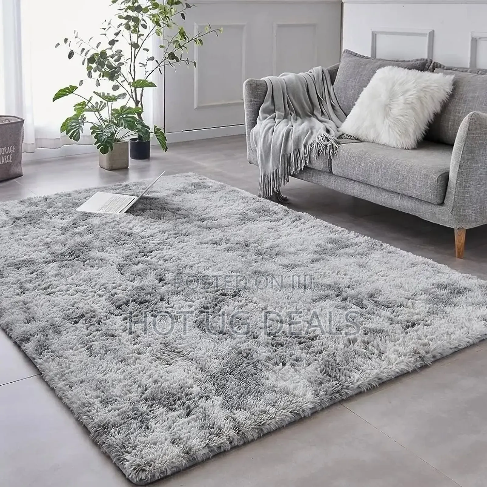 Fluffy Woolen Carpet/ Area Rug 1.6m By 2m- Red