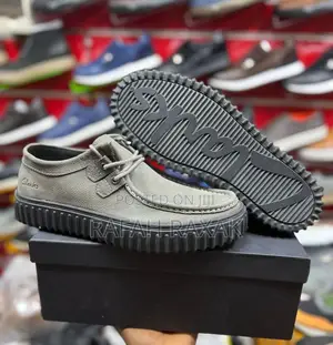 Original Men’S Grey Clarks Casual Lace Up Shoes