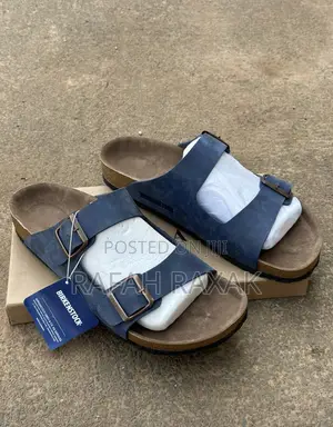 Men’S Blue Double Strap Birkenstock Arizona Sandals