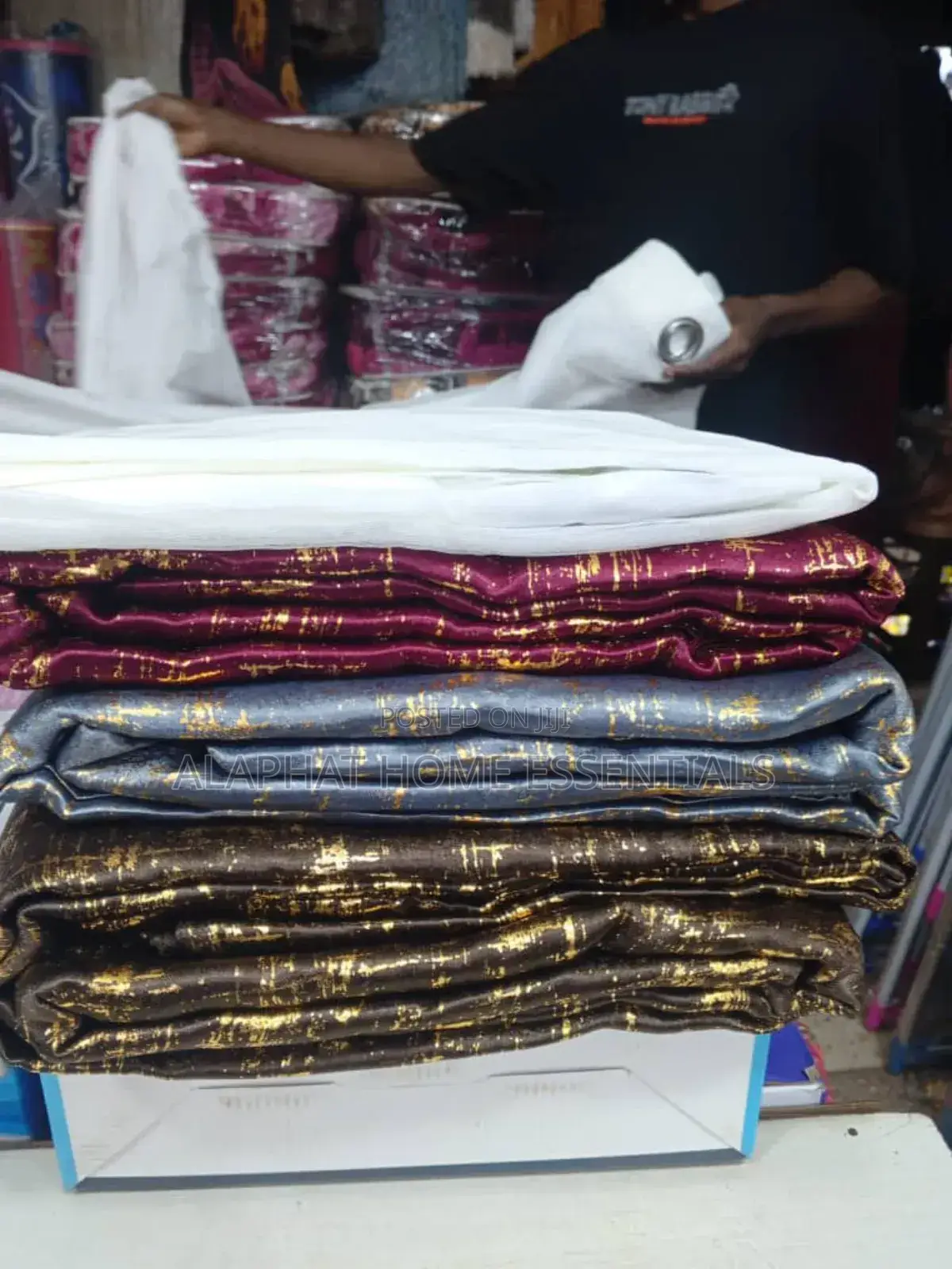 Plain Color Curtains (3 Pieces)
