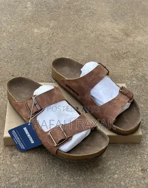 Men’S Light Brown Double Strap Birkenstock Arizona Sandals