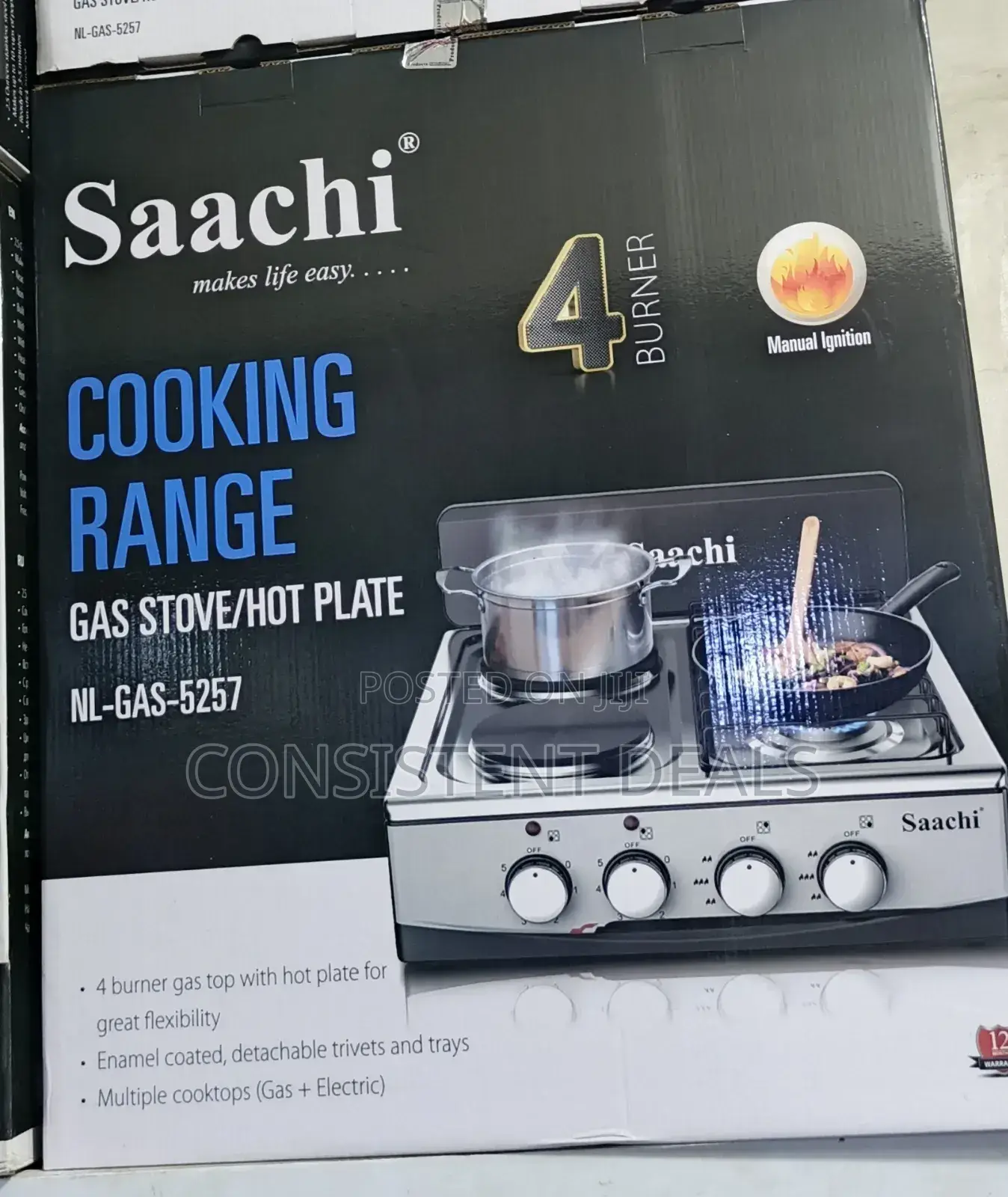 Countertop 4 Burner Gas/Electric Cooker