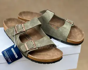 Men’S Oil Green Double Strap Birkenstock Arizona Sandals