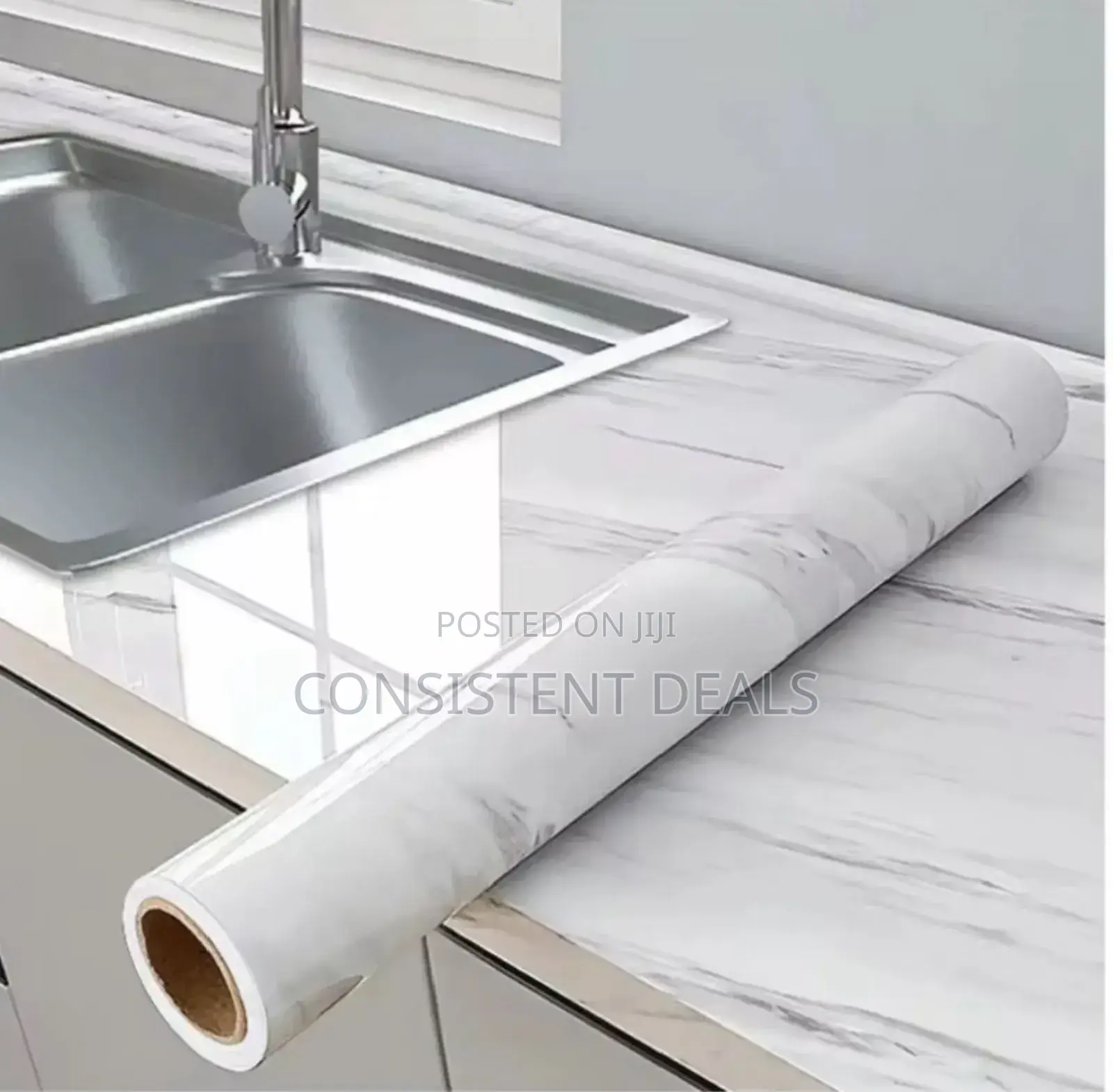 Self Adhesive Marble Kitchen Counter Wallpaper