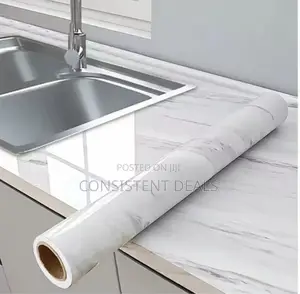 Self Adhesive Marble Kitchen Counter Wallpaper