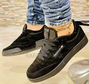 Men’S Triple Black Suede Reebok Classic Sneakers