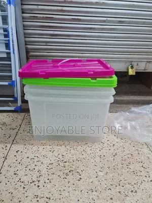 Storage Boxes Plastic Pink/Lemon Green Covers