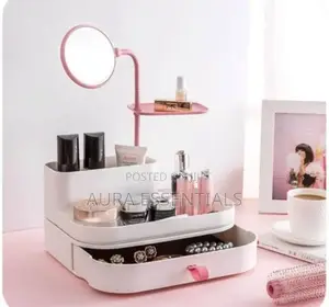Elegant White Cosmetic Storage Box