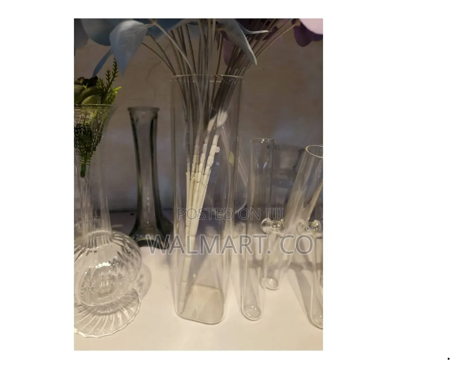 Long Transparent Flower Vase
