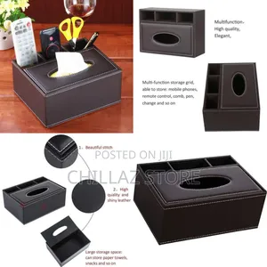 Leather Tissue Box.