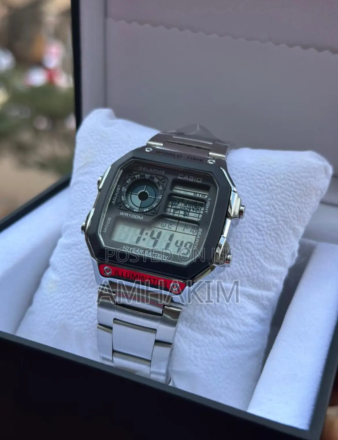 Classic Men's Casio Illuminator Digital Metal Strap Watch