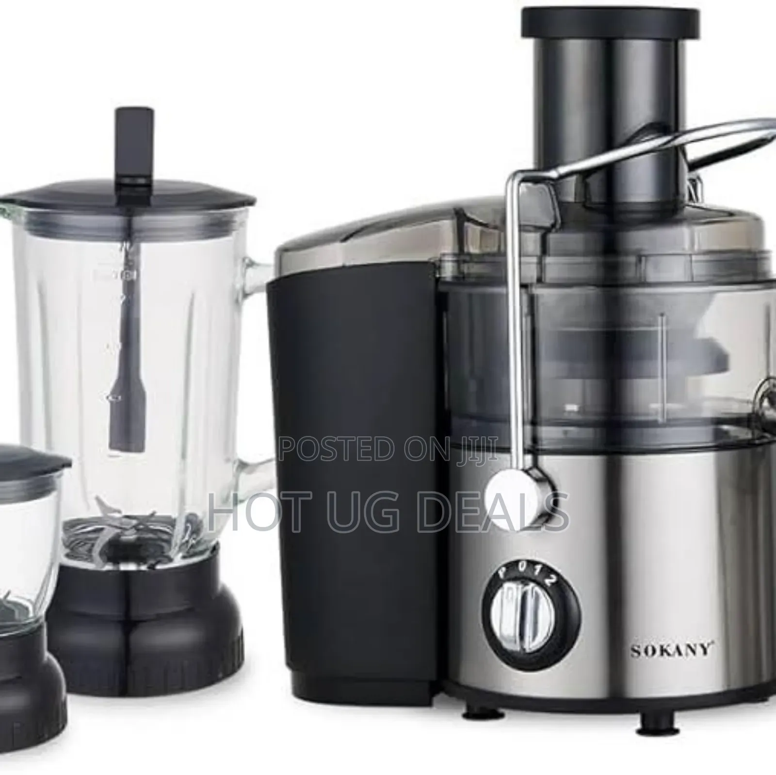 Sokany 4in1 Juice Extractor Food Processor-  Silver