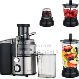 Sokany 4in1 Juice Extractor Food Processor-  Silver