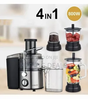 Sokany 4in1 Juice Extractor Food Processor-  Silver