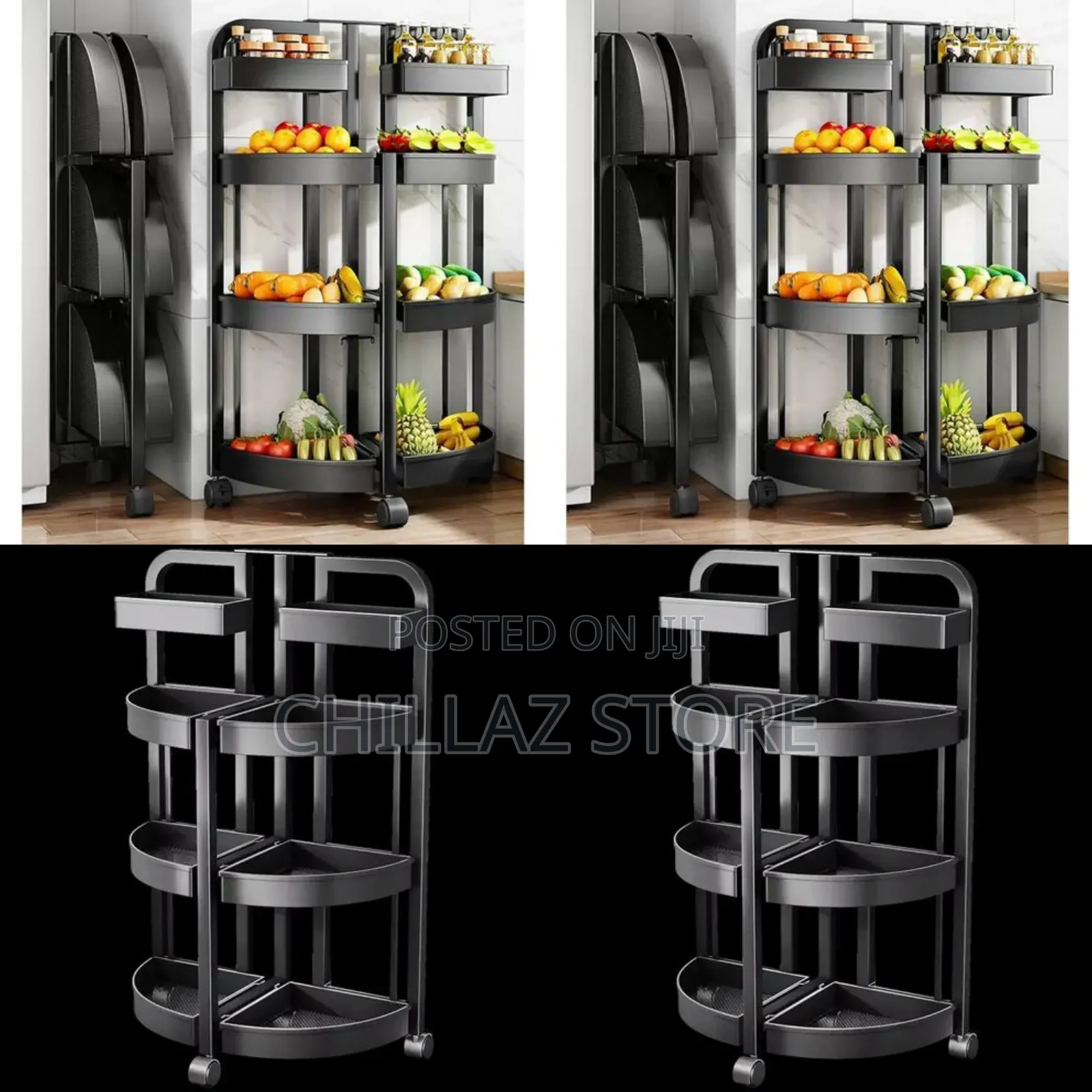 Brand New 4 Tier Foldable Fruit Kitchen Rack.