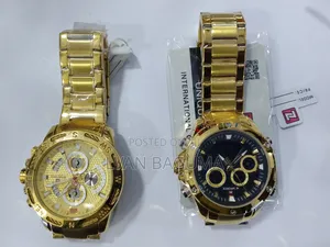 Naviforce Watches - Gold and Black Strips
