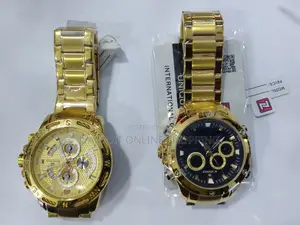 Naviforce Watches - Gold and Black Strips
