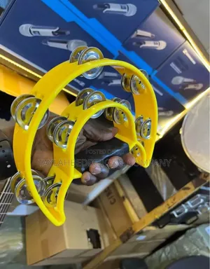Double Row Tambourine Metal Jingles H Held Percussion Drum