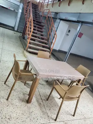 Cocktail Dining Table and Plastic Chairs