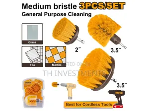 3 Pieces Medium Bristle Brush Set