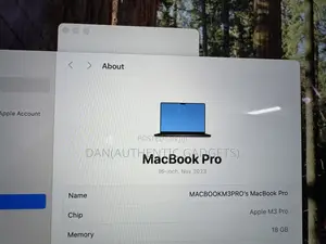 Apple MacBook Pro 2023 M3 Max 16-Inch 18GB Apple M3 Pro SSD 512GB