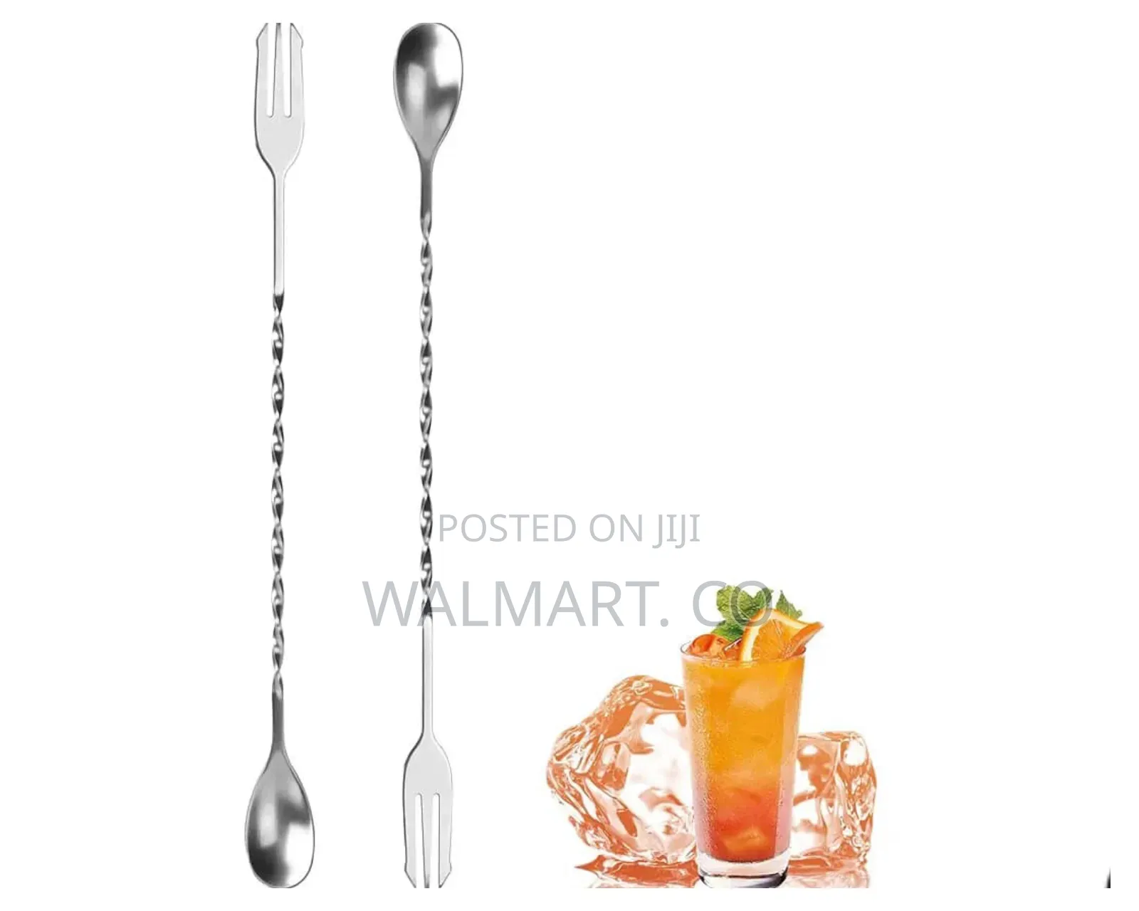 Stainless Steel Silver Bar Spoon With Fork