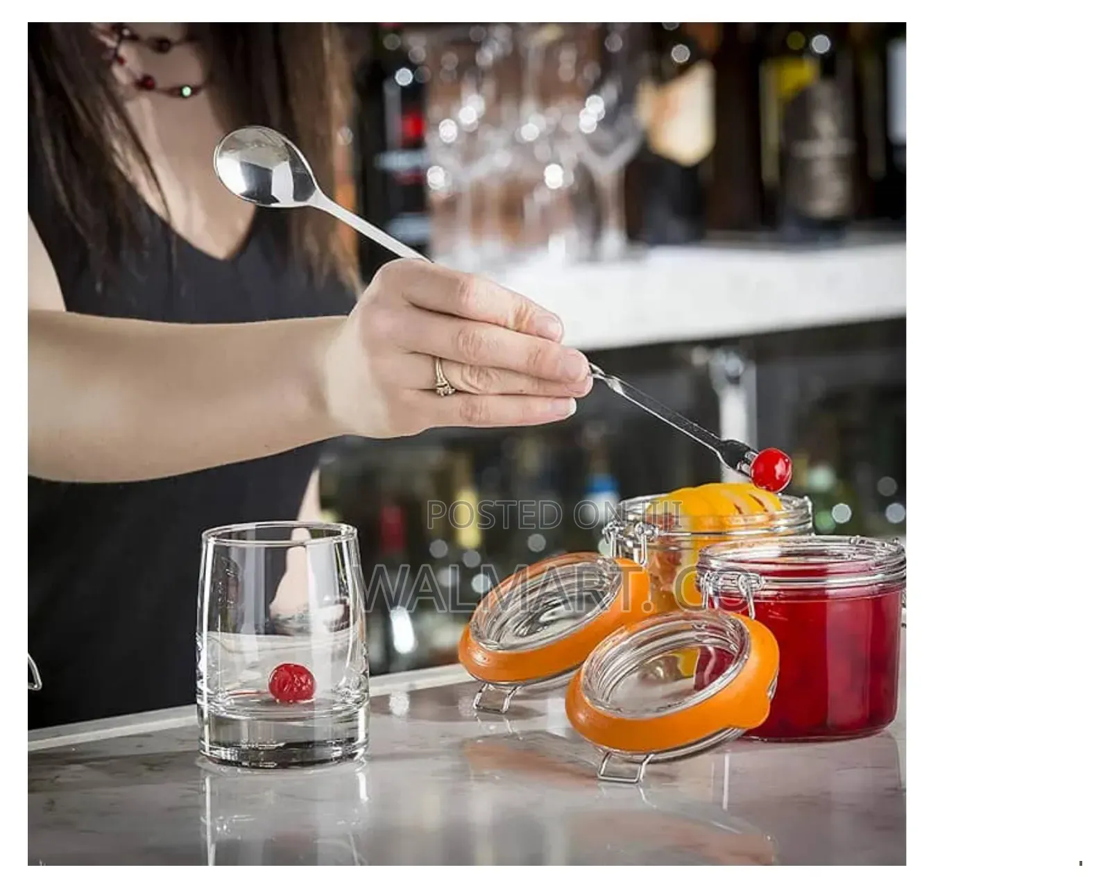 Stainless Steel Silver Bar Spoon With Fork