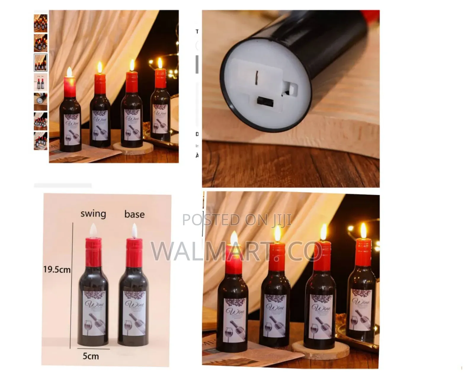 12 PCS Wine Shape Led Candles