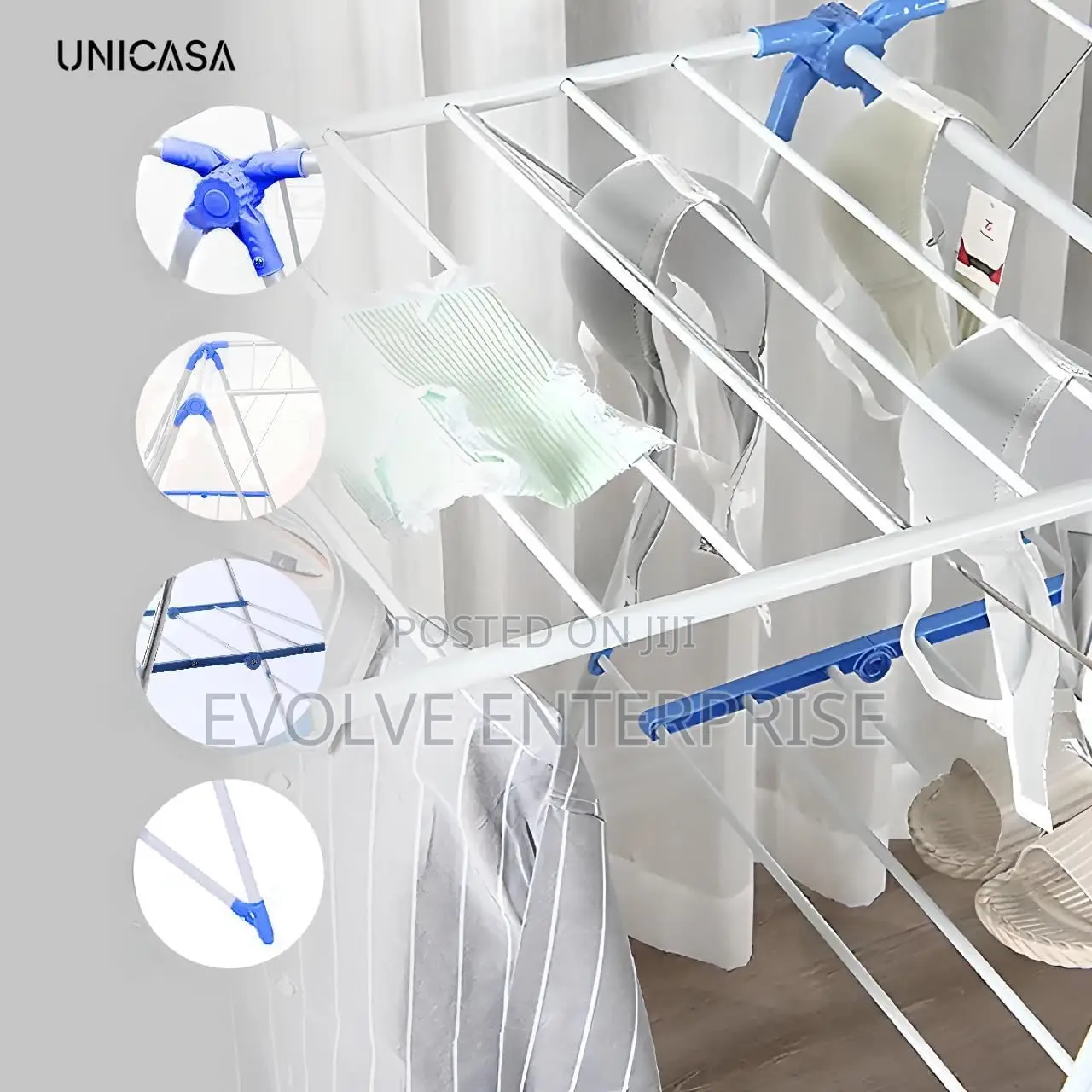 Multifunctional 2 Tier Collapsible Clothes Drying Rack