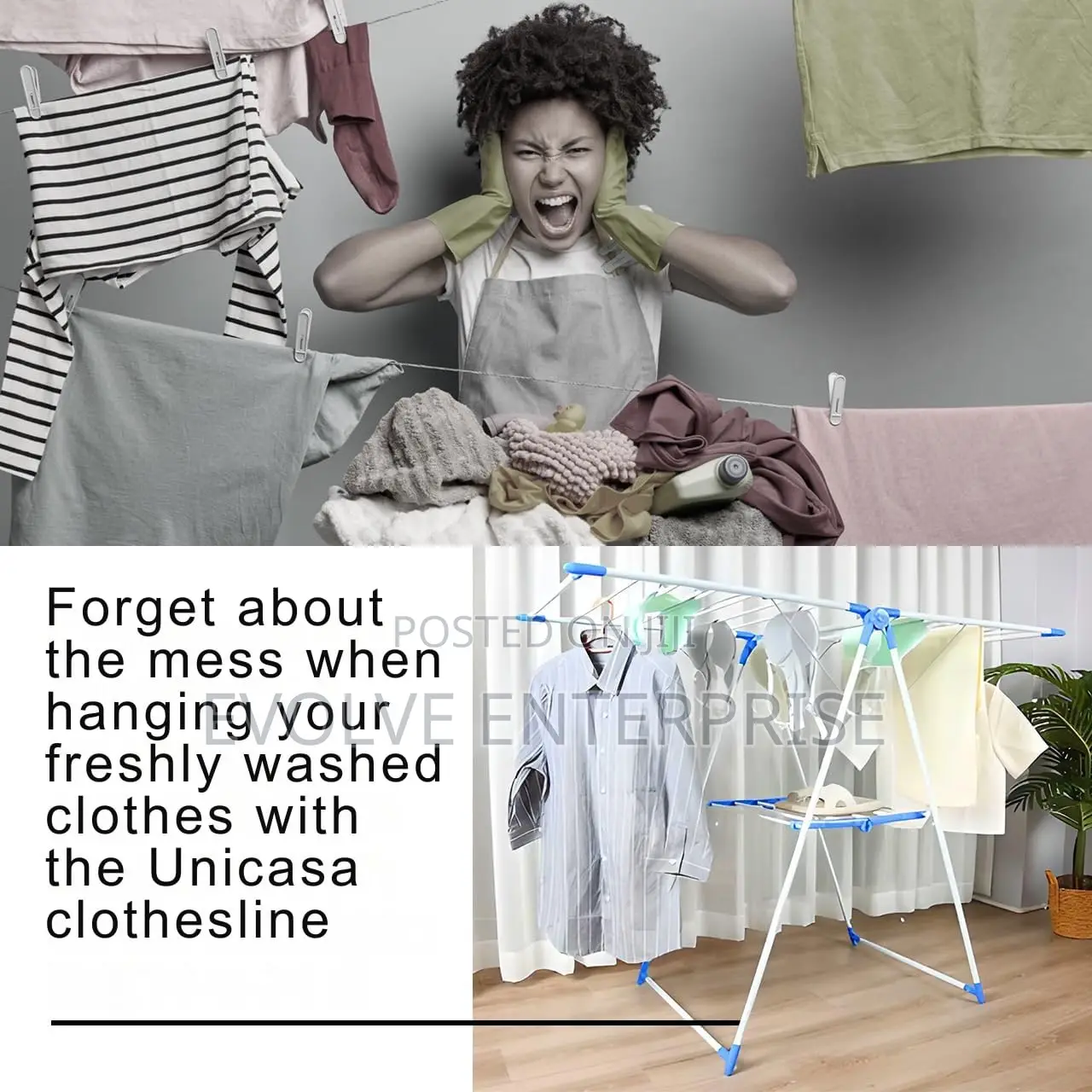 Multifunctional 2 Tier Collapsible Clothes Drying Rack