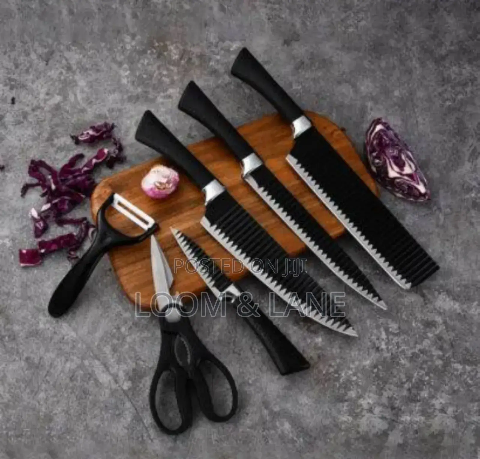 6pcs Professional Stainless Steel Chef Knife Set
