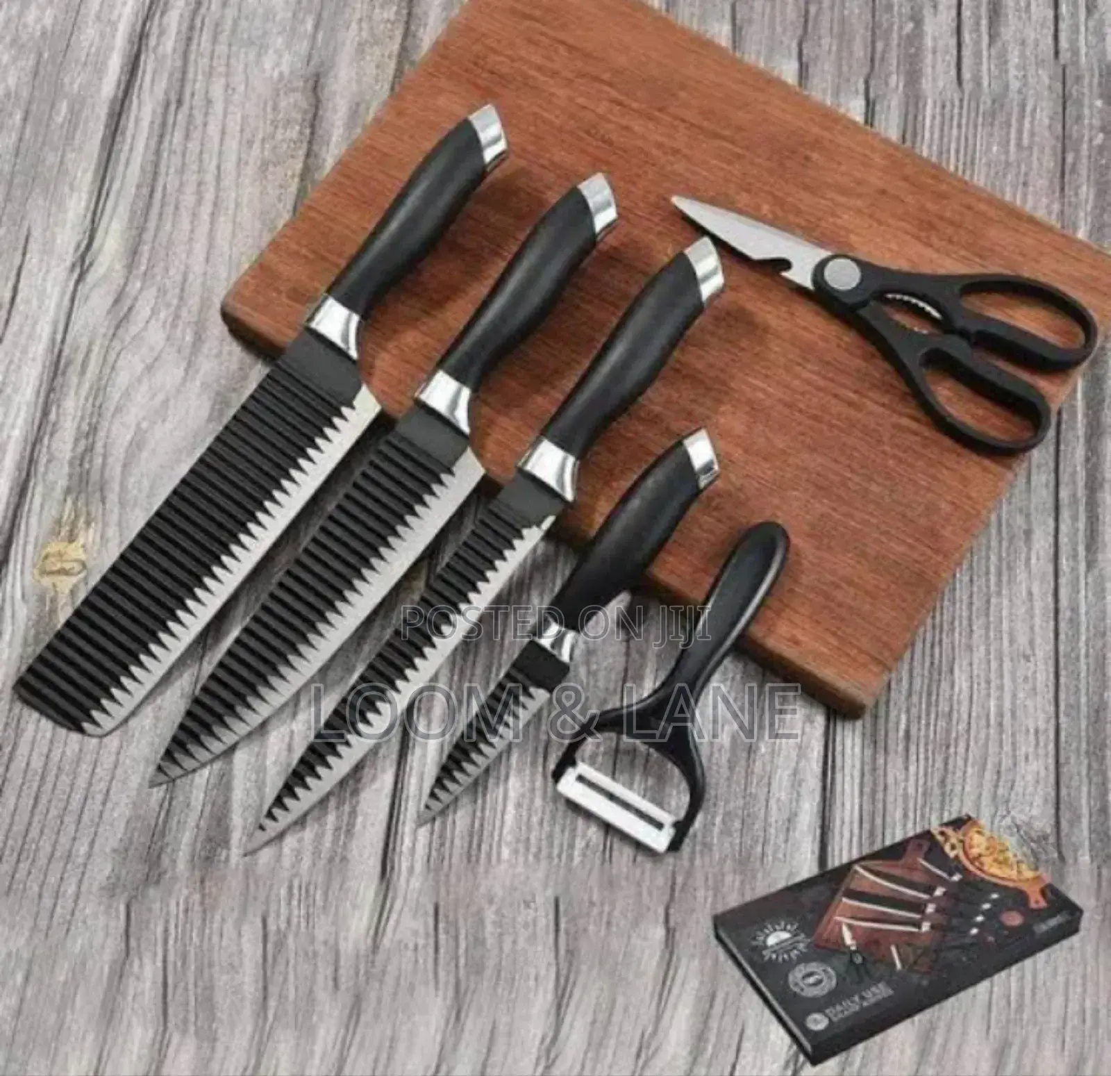 6pcs Professional Stainless Steel Chef Knife Set