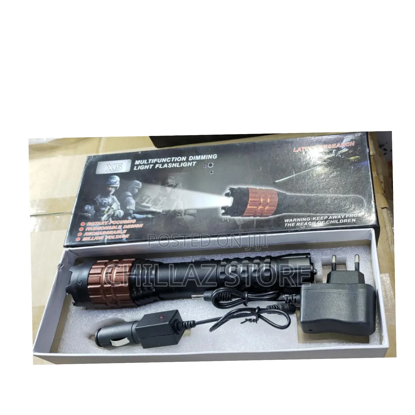 X5 Multifunction Dimming Flashlight.