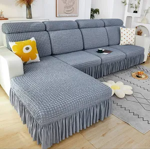 5 Seater Sofa Cover Light Gray